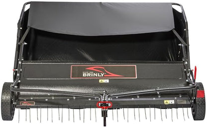 Brinly 54" Tow-Behind Combo Lawn Sweeper with Dethatcher and Hamper Windscreen