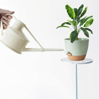 Self Watering Plant Pot with Drainage Hole,Plant Pots Outdoor Flower Pots for Indoor Plants,Modern Green Plastic Self Watering Planters Succulent Pot 7pcs/Set