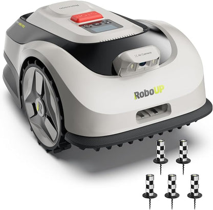 Raccoon 2 SE Robot Mower with Ground Stake, Auto Mapping Robotic Lawnmower for 0.15 Acre with APP Control, Vision Navigation with AI Obstacle Avoidance, Ideal Robot Mower for Small Lawns