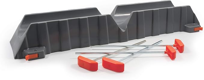 Camco Rhino RV Sewer Hose Support Kit - Up to 10” of Lift - Features Nesting Design for Easy RV Storage - Includes (6) 30” Section w/4 Stakes Each - Supports Up to 20-Feet of RV Sewer Hose (43071)