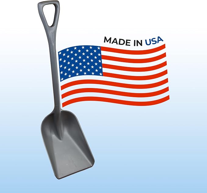 Remco 6981RG Grey Polypropylene Industrial Hygienic Shovel, 24" Blade