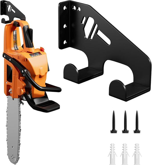XZHXFX Chainsaw Hanger Wall Mount - Heavy Duty Chainsaw Holder for Garage Organization, Storage Shed Organizer, Chainsaw Rack with Protective Pad, Garage Tools, 1 Pack