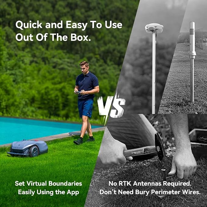 Neomow X SE Robot Lawn Mower Perimeter Wire Free for 0.75 Acre 3D LiDAR SLAM+Vision Mapping robotic lawnmower with 4G, No RTK Antenna Required, AI Obstacle Avoidance, App Control, GPS Anti-Theft, 13Ah