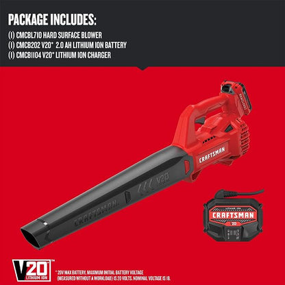 Craftsman V20 Cordless Hedge Trimmer (CMCHT810C1) and CRAFTSMAN 20V MAX Cordless Leaf Blower Kit (CMCBL710D1) Bundle