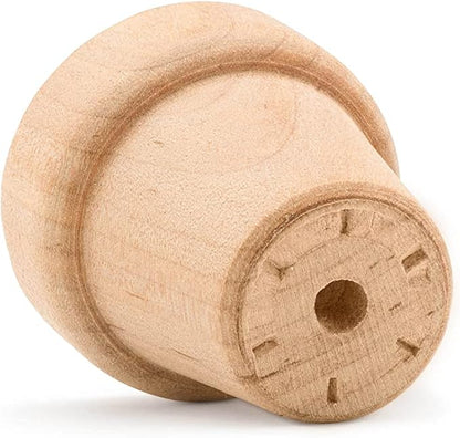 Woodpeckers Mini Wood Flower Pot 5/8-inch x 9/16-inch, Pack of 24 Unfinished Flower Pot Mini, Small Flower Pot for Crafts