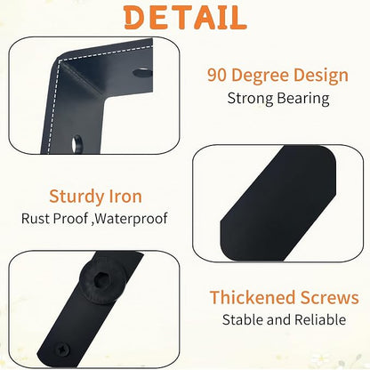 Shelf Brackets for Suncast Sheds,Iron Shelf Accessory Outdoor Sheds Storage,with EZ Bolt Assembly,Brackets Only (4)