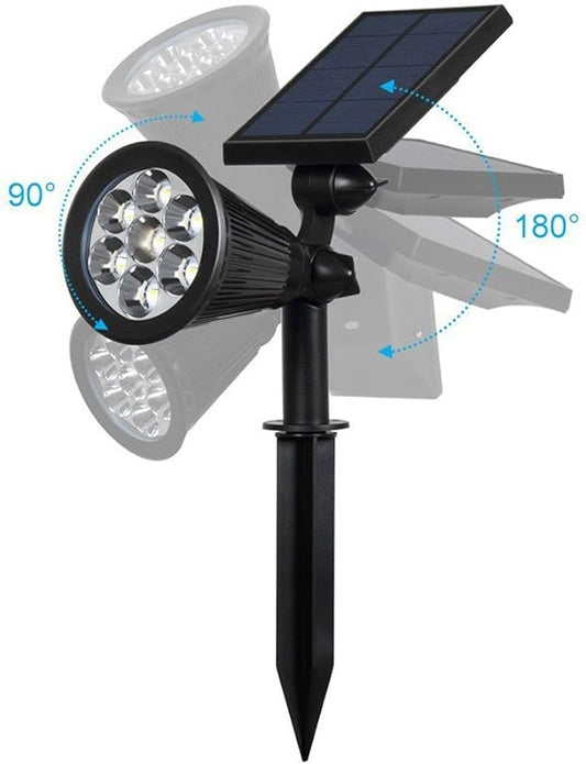 Solar Spot Lights Outdoor Waterproof Solar Powered Spotlight Landscape Lighting Color Changing Auto On/Off for Yard Garden Tree 4 Pack