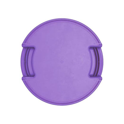SPARTA Bronco Waste Container Trash Container, Round Trash Bin for Disposal, 10 Gallons, Purple, (Pack of 6)