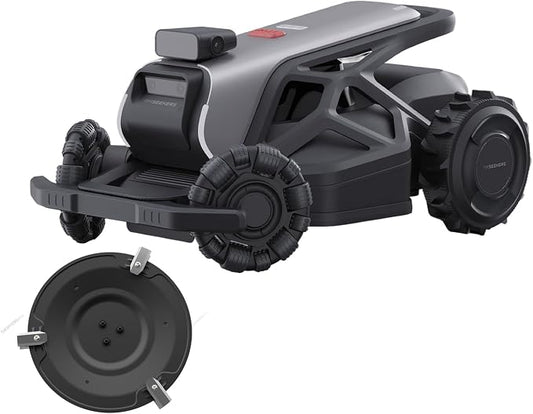 TRON with Large Mowing Disk,Robot Lawn Mower, Wire-Free Robotic Lawnmower up to 1 Acre,300° Vision + NetRTK,AI Obstacle Avoidance,App Control, 65% Slopes, 15Ah, IPX6,Cutting1.2”–3.5“