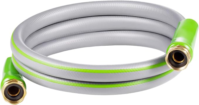 SheeChung Short Garden Hose 6ft x 5/8",Leader Hose for Hose Reel Faucet,Short RV Water Hose Heavy Duty,Lightweight Rubber Small Hose,Hose Extension,3/4"Brass Fittings,Female to Female Hose