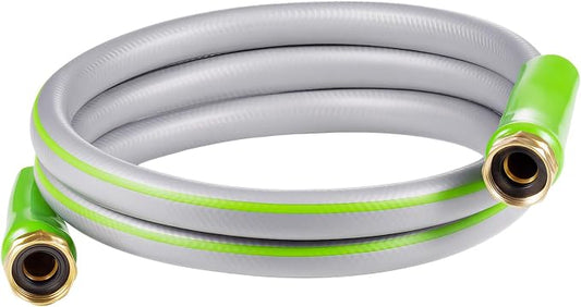 SheeChung Short Garden Hose 6ft x 5/8",Leader Hose for Hose Reel Faucet,Short RV Water Hose Heavy Duty,Lightweight Rubber Small Hose,Hose Extension,3/4"Brass Fittings,Female to Female Hose