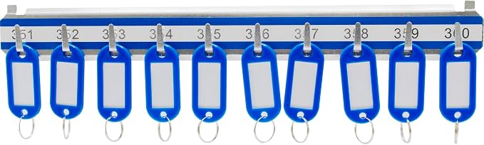 Barska Labeled Key Shelves with 301-400 Numbered Hooks for Key Cabinets