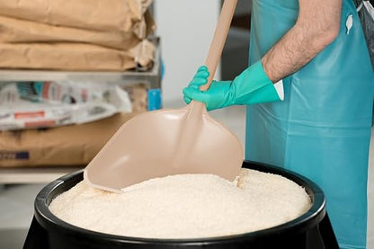 SPARTA Polypropylene Sanitary Shovel, One-Piece Molded Food and Ice Scoop for Commercial Kitchen and Bulk Ingredient Transfer, 10" x 13.75" Scoop, Tan