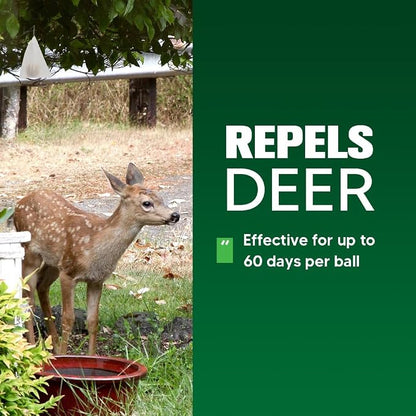 LAQDECDV Deer Repellent, Rabbit Repellent Outdoor, Deer Deterren for Yard & Garden, Bunny Repellent Balls, Keep Deer, Elk, Moose Away from Plant/Tree, Deer & Rabbit Repellant, 90 Days Protection-8P