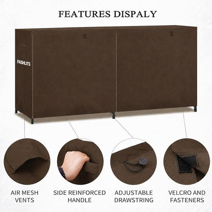 8ft Firewood Rack Cover, Waterproof Heavy Duty 600D Oxford | Storage Wood Rack Cover for Patio, Yard, Indoor and Outdoor Use(Cover Only, Rack Not Included)