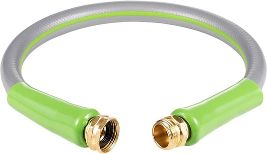 SheeChung Short Garden Hose 1ft x 5/8",Leader Hose for Hose Reel Faucet,Short RV Water Hose Heavy Duty,Lightweight Rubber Small Hose,Hose Extension,3/4"Brass Fittings,Male to Female Hose