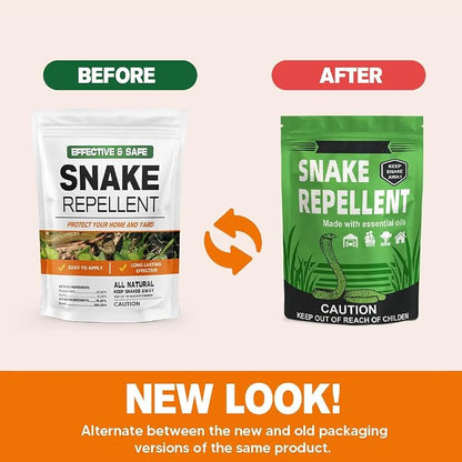 LEBMP Snake Repellent for Yard, Snake Away Repellent for Outdoors, Pet Safe Snakes Repellant, Garden Snake Deterrent, Keep Snakes Out of Backyard, Garage, House-12 Pouches