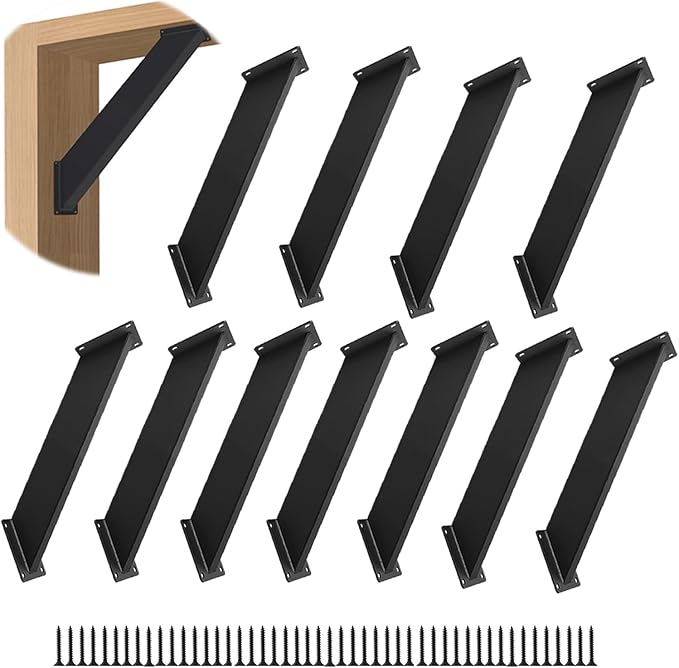 12 Pcs 45 Degree Angle Support Bracket for Pergola | Heavy Duty Wooden Post and Beam Connectors For wooden structures such as gazebos|tree houses|cabins and patio kit