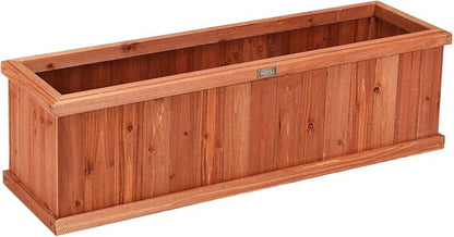 Giantex Raised Garden Bed Flower or Vegetable Planter Window Mounted Plant Box for Garden, Yard Wood Box for Planting, 40"x12"x12"