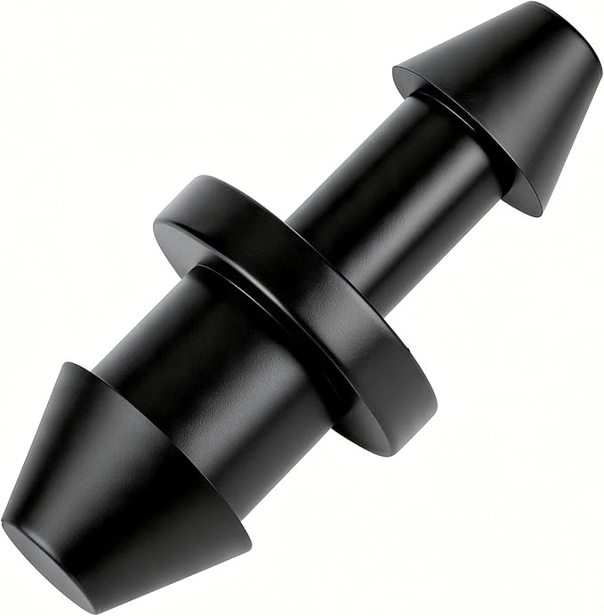RedChili Drip Irrigation Universal 1/4" Barbed End Cap Fitting, 120 Pieces Drip System Parts Goof Plug Connectors Fits 1/4-Inch Drip Tubing Irrigation For Drip Line Connection