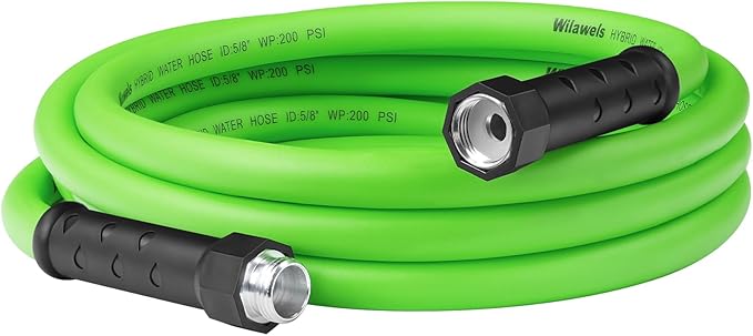 Garden Hose 15 FT x 5/8″, Short Garden Water Hose with Swivel Handle, 200 PSI Working, 450 PSI Burst, Lightweight Flexible Water Hose for Lawn, Yard, Car, All-Weather Outdoor Use, G15GH06