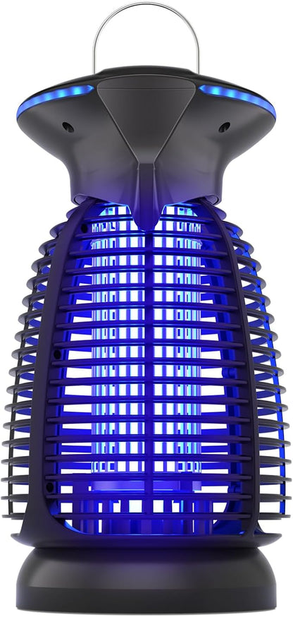 Outdoor Bug Zapper with LED Light - Electric Mosquito Killer Fly Trap Insect Zapper Outdoor and Indoor for Home Kitchen, Patio, Backyard