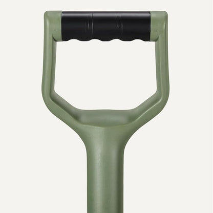 Amazon Basics Gardening Shovel for Digging and Edging, Flat Spade, D-Handle, 47 Inch, Black/Olive