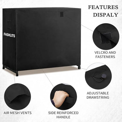 4ft Waterproof Firewood Rack Cover, Heavy Duty 600D Oxford Outdoor Storage Wood Rack Cover For Outdoor, Indoor, Patio(Cover Only, Rack Not Included)