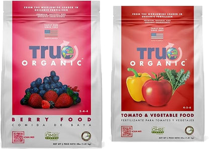 True Organic Berry and Vegetable Food Granular Fertilizers (8 lbs) - CDFA, OMRI Listed for Organic Gardening