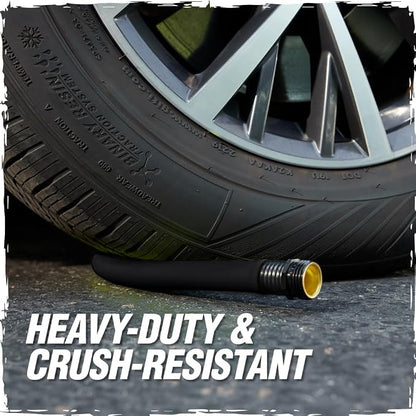 RUGGED RHINO Heavy Duty Garden Hose 25ft x 5/8in, Anti-Kink and Leakproof, Durable 4-Layer Construction, 500 PSI Burst, All Weather Outdoor Watering for Lawn, Garden, Flowers, Black and Orange