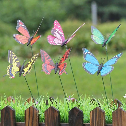 TOYANDONA 12PCS Butterfly Stakes - 11.4 inch Waterproof Butterfly Garden Decorations Artificial Butterflies for Indoor Outdoor Yard Patio Plant Pot Flower Bed Flower Bouquet Home Decor (Random Color)