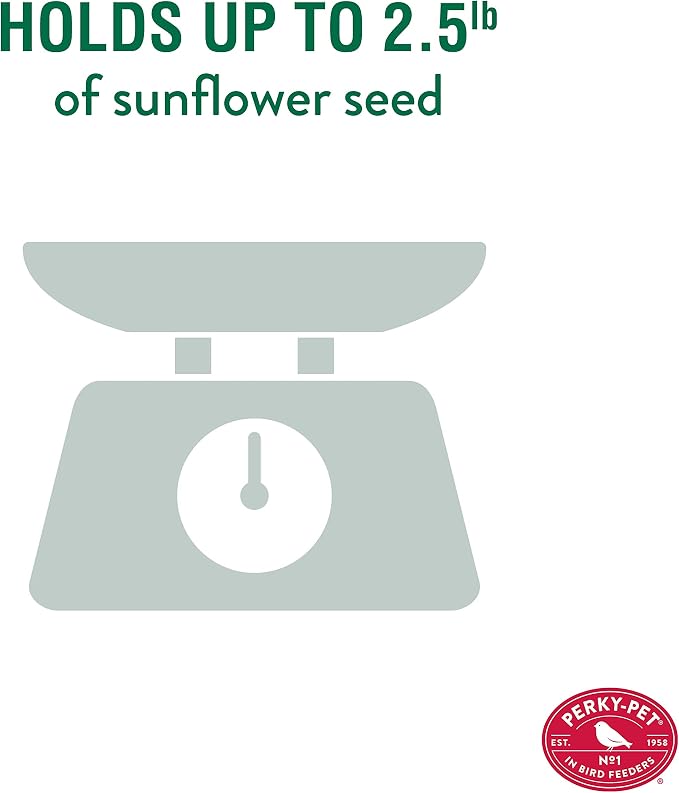 Perky-Pet Red Cardinal Wild Bird Feeder-2.5 lb Seed Capacity,Holds Up to 15 Birds Simultaneously,Metal Hanging Feeder for Outdoors,Collapsible Mesh Design,Built-In Hook&Circular Tray,C00322(Pack of 6)