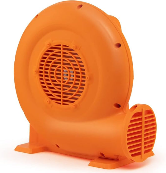 Costzon Air Blower, 0.7HP Blower for Bounce House with 25FT SJTW Wire & Stakes, GFCI Plug, ETL, 550W, Perfect for Inflatable Bouncer Blower Orange, IPX4 Air Blower for Inflatables