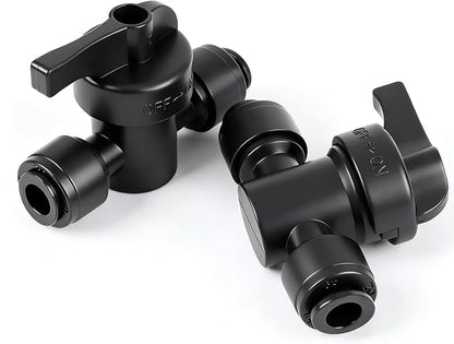 RedChili 12 PCS Quick Connect Drip Irrigation 1/4" Shut Off Valve Fitting, Universal In-line Shutoff Valves for 1/4-Inch Drip Tubing Leak Free Fittings for Sprinkler Irrigation System Connection