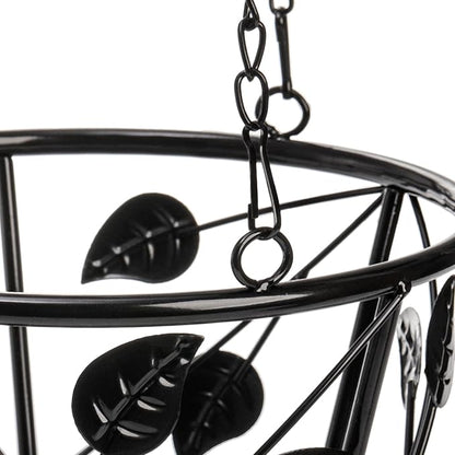 Goaste 2 Pack Metal Plant Hanger, Hanging Plant Holder with Ceiling Hook, Modern Plant Hanging Basket, Decorative Planter Flower Pots Shelf for Indoor Outdoor Use, Home Decor