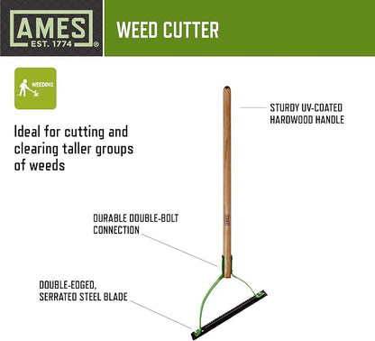 AMES 3-pc. Weeding Kit with Action Hoe, 2-Prong Hoe, and Weed Cutter