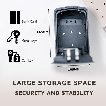 Smart Lock Box for Key with Code, Bluetooth APP Control Key Box Wall Mount and Hanging 2 Install Ways, Digital Lockbox for Keys Outdoor, Hide a Key Outside