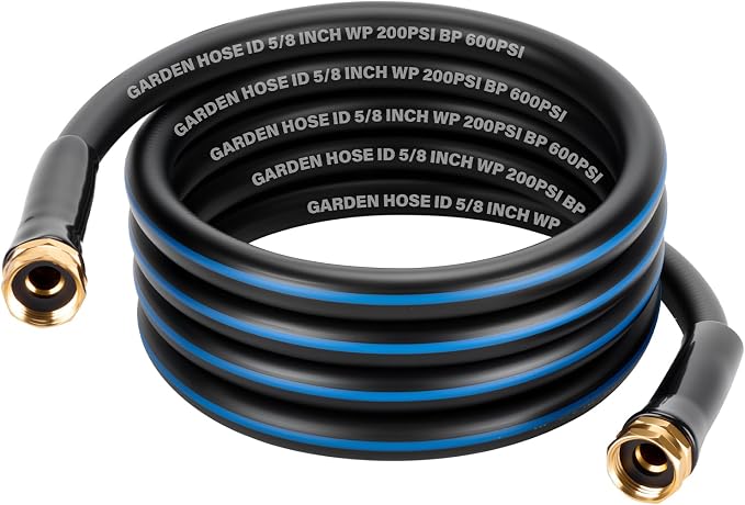 Short Garden Lead-In Hose 10ft X 5/8" Female to Female, 10 Feet Flexible Leader Water Hose With Swivel Handle, Heavy Duty Small Garden Water Hose for Outdoor Indoor