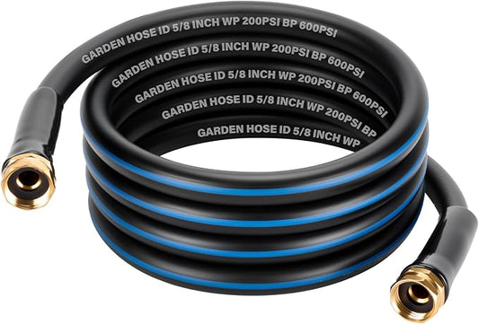 Short Garden Lead-In Hose 10ft X 5/8" Female to Female, 10 Feet Flexible Leader Water Hose With Swivel Handle, Heavy Duty Small Garden Water Hose for Outdoor Indoor