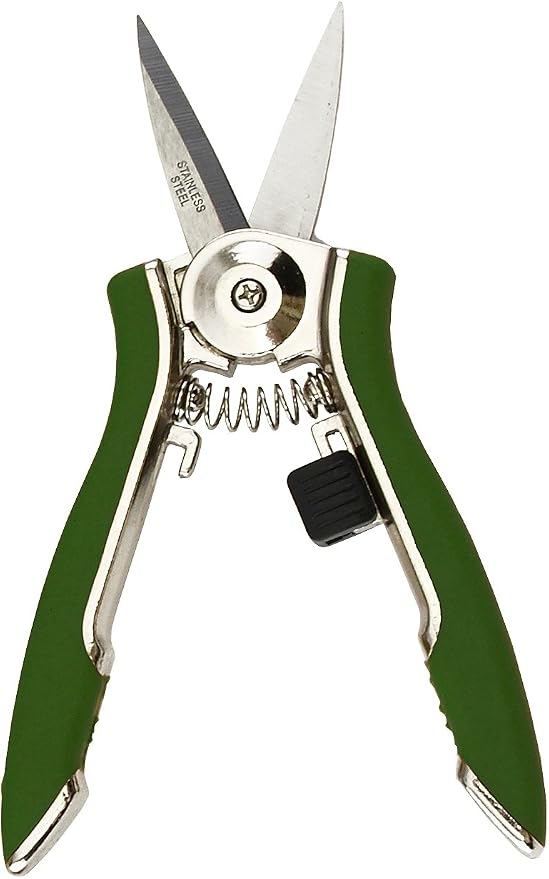 Dramm ColorPoint Stainless Steel Compact Garden Pruning Shears, Hand Pruner, Garden Clippers, with Heavy Duty Blade and Easy grip Handle, Green