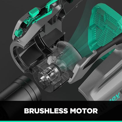 Litheli Cordless Leaf Blower 40V, Battery Leaf Blowers for Lawn Care, with Brushless Motor, Axial Blower for Blowing Leaf, Dust, Snow, Debris, with 2.5Ah Battery & Charger Included