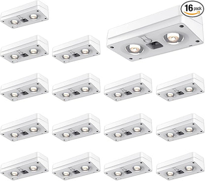 JOFIOS Solar Fence Lights 16 Pack, 50 Lumens Outdoor Solar Lights with 12 Modes RGB Color Glow LED，Waterproof, Solar Lights for Patio, Backyard, Deck, Fence, Railing(White Shell)