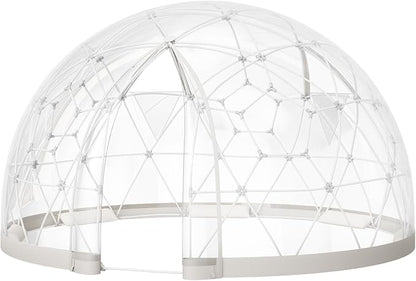 VEVOR Garden Dome Tent 12 x 7.2 ft Clear Bubble Tent House for 4–7 Person | Outdoor Igloo Waterproof PVC Geodesic Dome Greenhouse with Ventilated Window, 360° Crystal-Clear View for Gardens Patios