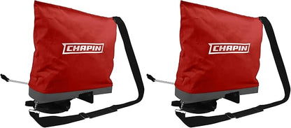 Chapin 84700A 25-Pound Professional Handheld Bag Seed Spreader with Waterproof Bag,Enclosed Gears,Rear Baffle,Adjustable Shoulder Strap and Multiple Spread Options,Red,(Pack of 2)