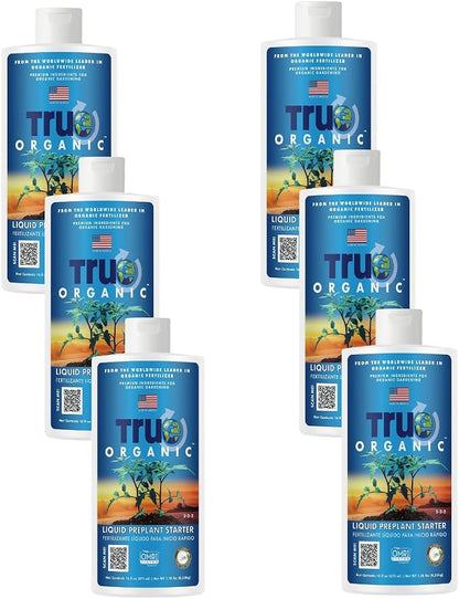 True Organic - 16 oz Liquid Concentrate - Preplant Starter Plan Food - OMRI/Organic/Natural Gardening- Case of 6