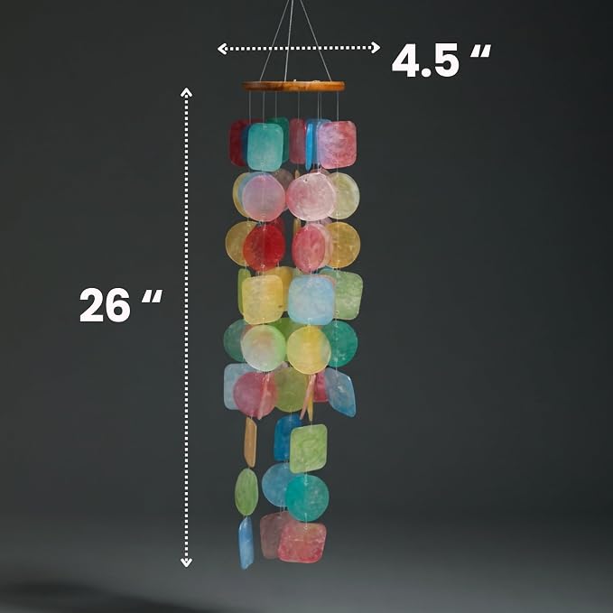 Solange & Frances Rainbow Wind Chimes for Outside. Colorful Windchime Outdoors, Wind Chimes House Decor. Unique Birthday Gifts for Women, Gifts for Mom, Gift for Men
