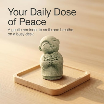 Jizo Statue Small Buddha Figurine for Garden Aquarium Decor | Jizo statue small buddha figurine for garden aquarium bonsai desk zen decor blended sandstone mini buddha sculpture