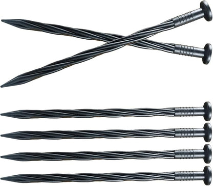 30 Pcs Spiral Landscape Anchoring Spikes, 8 Inch Landscaping Fabric Edging Anchoring Stakes Plastic Edging Nails Nylon Garden Lawn Yard Spikes