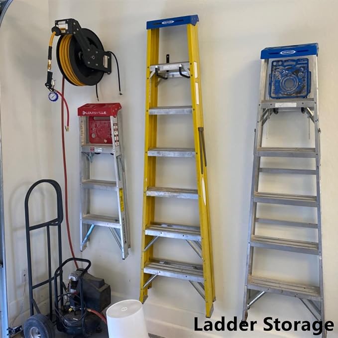 Garage Hooks, 10" Heavy Duty Garage Storage Tool Hangers, Wall Mount Storage Hooks for Garden Tools, Ladders, Bikes, Bulky Items