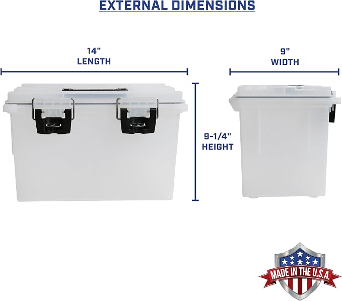 Sheffield XL Ammo Box Made in USA, Stackable Lockable Ammo Storage Box | 4 Pack Lockable Storage Box, Water and Dust Resistant Dry Box, Secures Hunting Gear, Gun Accessories, Supplies, and Bullets